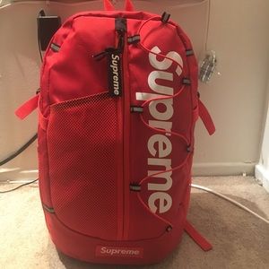supreme ss17 backpack red